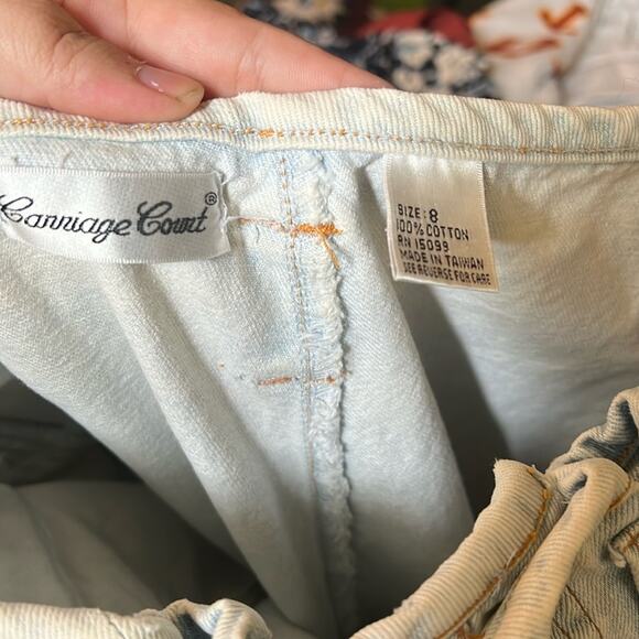 VMTG CARRIAGE COURT high waisted denim shorts 8 - Picture 2 of 5